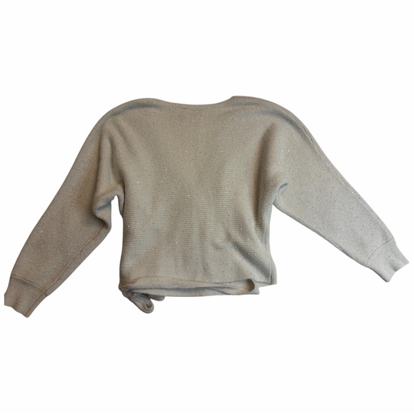 Willow + Root Tinsel White Wrap Cardigan Sweater - Picture 6 of 10